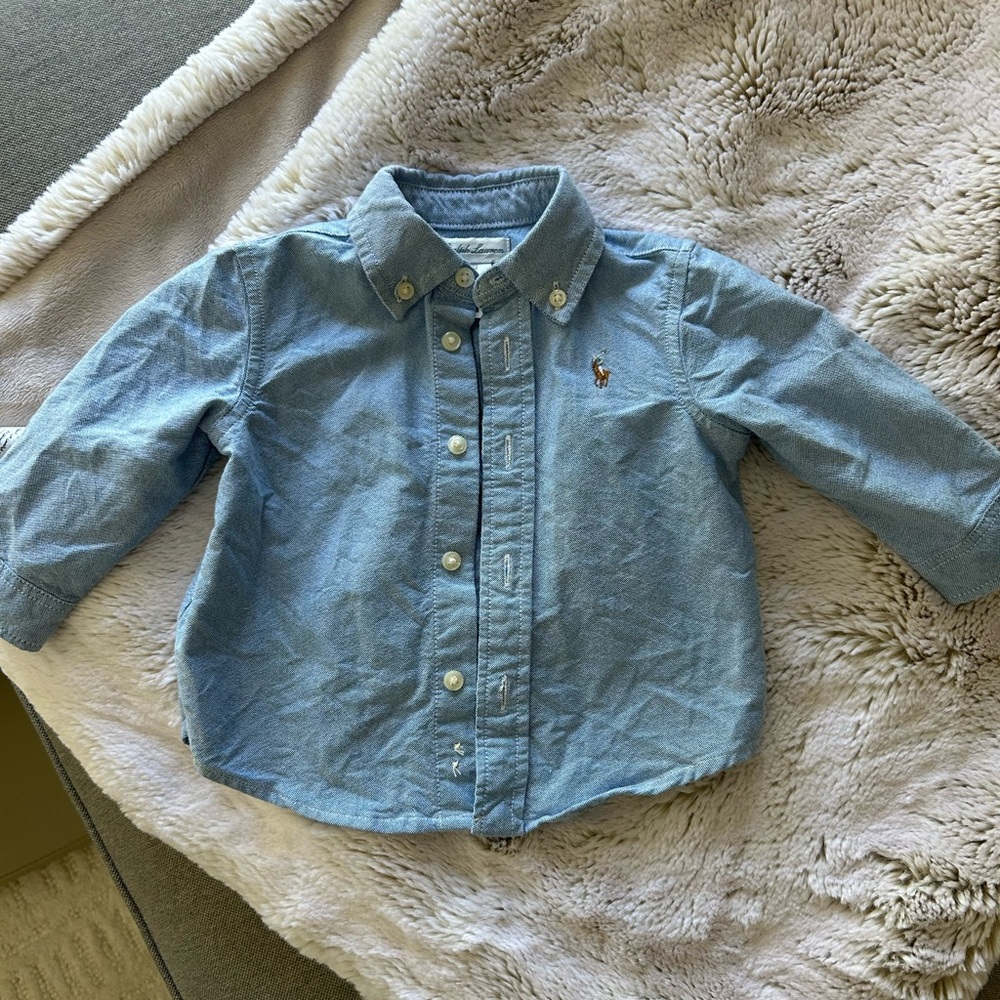 Ralph Lauren Light Blue Kids Button Down Shirt